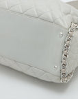 Chanel Matelasse Leather Chain  Hobo Shoulder Bag White