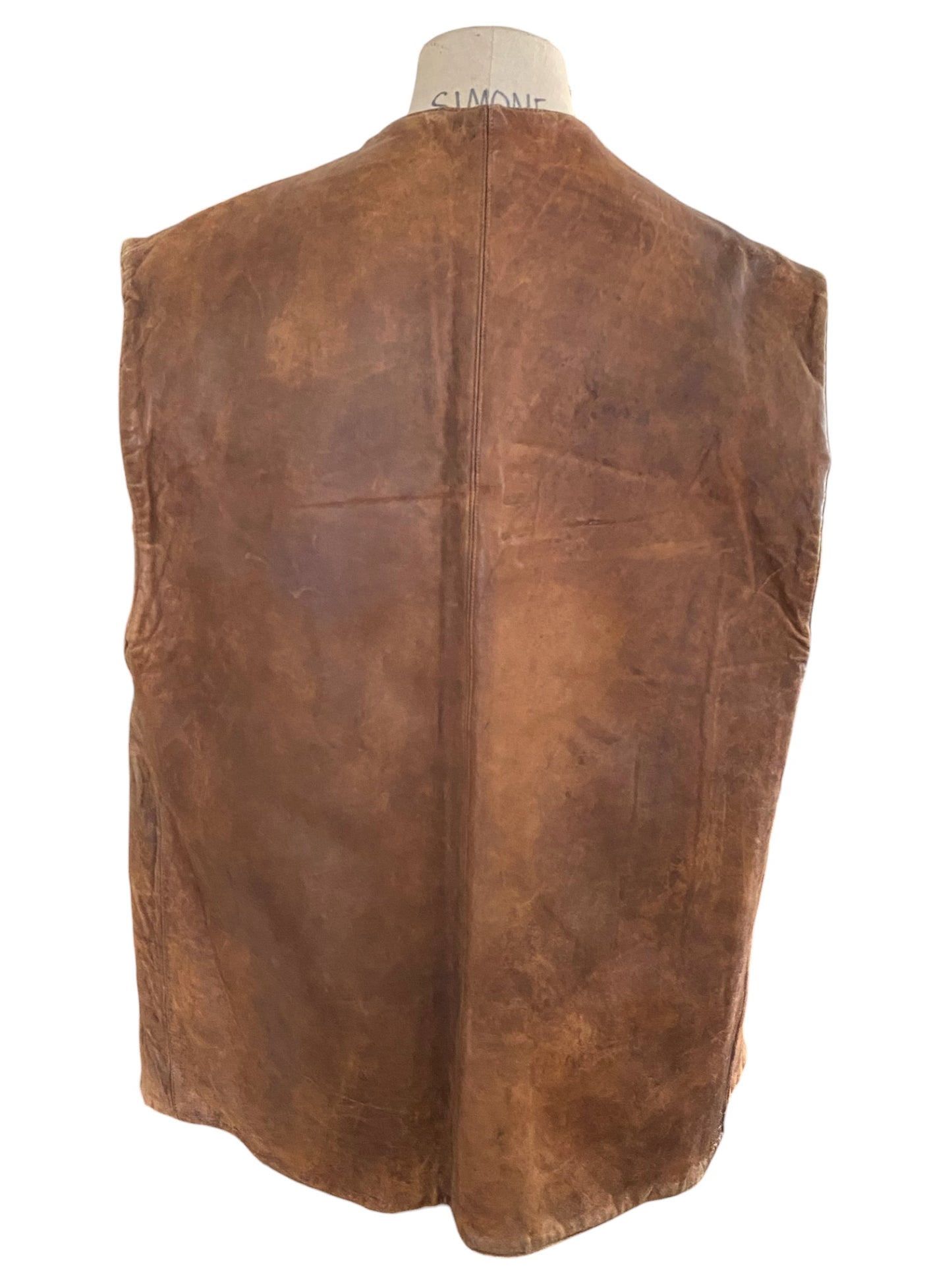 Military Leather Vest