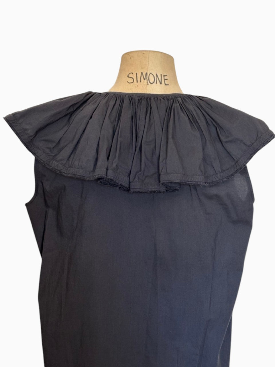 Lanvin High-Low Utilitarian Luxury Cotton Dress Cascading Ruffles