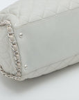 Chanel Matelasse Leather Chain  Hobo Shoulder Bag White