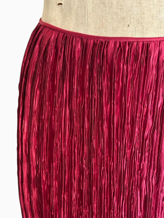Mary McFadden Silk Pleated Skirt