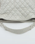 Chanel Matelasse Leather Chain  Hobo Shoulder Bag White