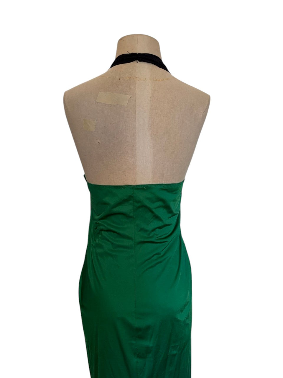 The Diana Ross Green Black Slip Dress