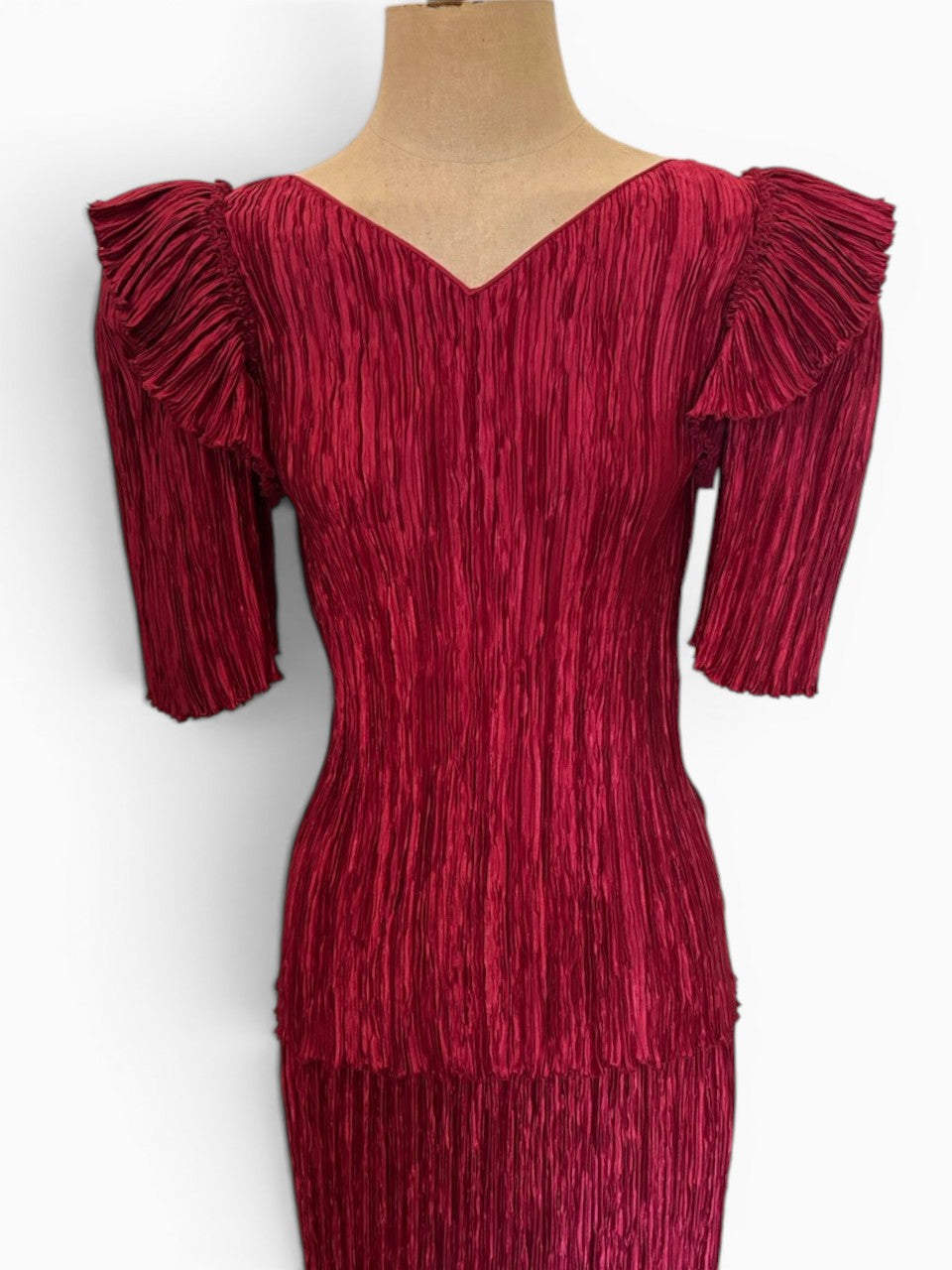 Mary McFadden Silk Pleated Top