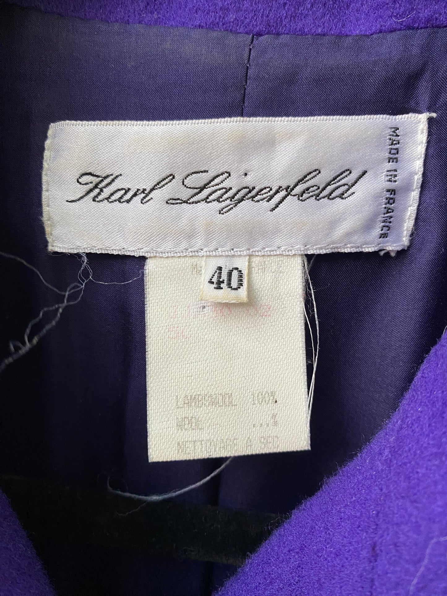 Karl Lagerfeld Purple Jacket