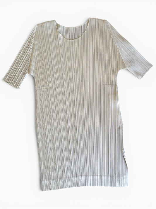 ISSEY MIYAKE Pleats Please Ivory Blouse