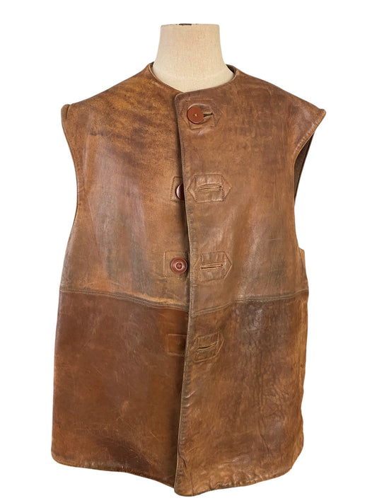 Military Leather Vest