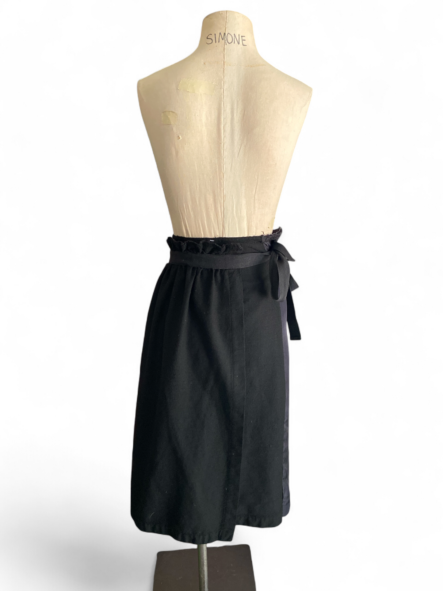 COMME des GARCON Tricot Black Wrap Skirt