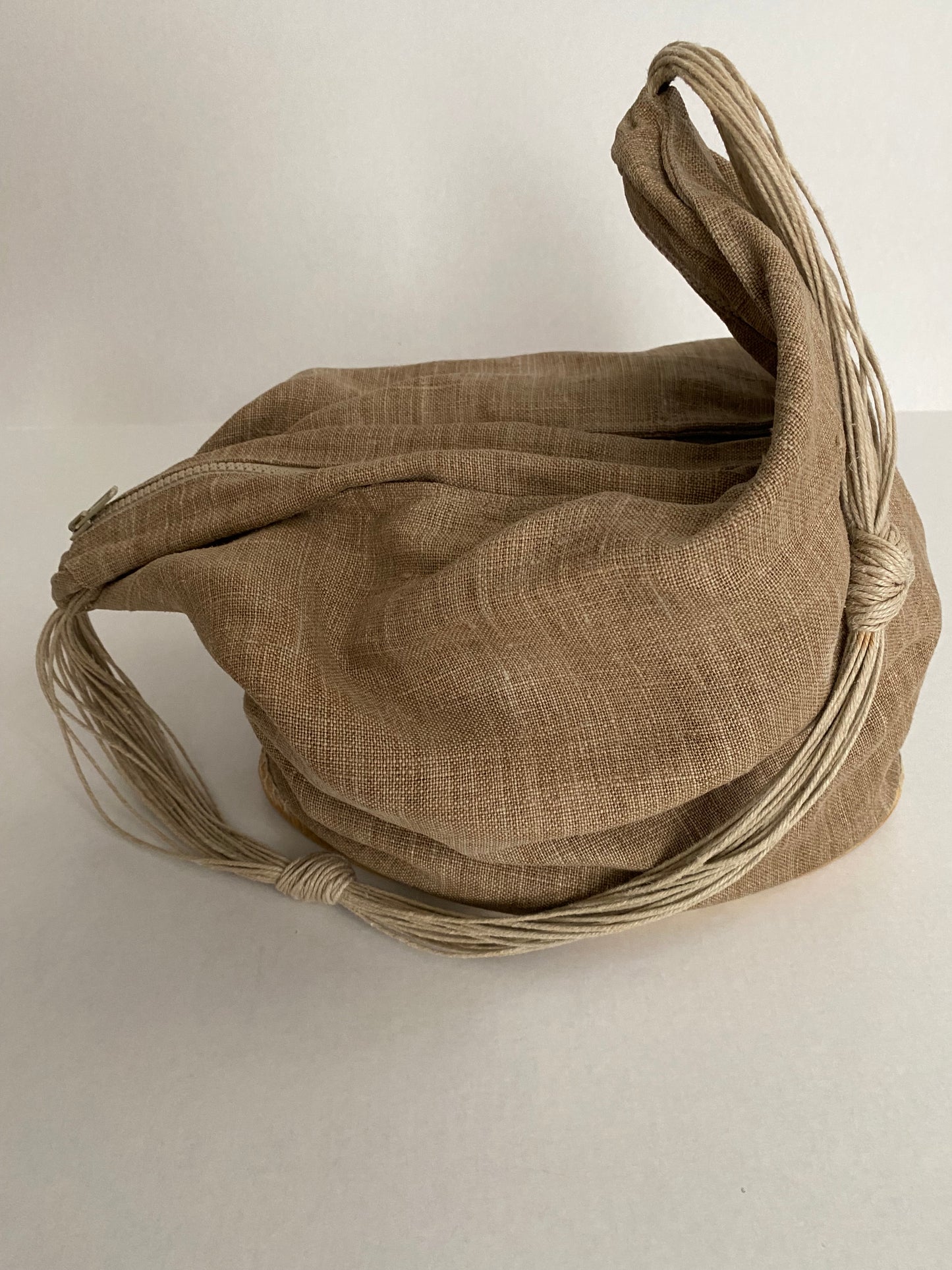 Andre Assous Linen Slouch Espadrille Bag