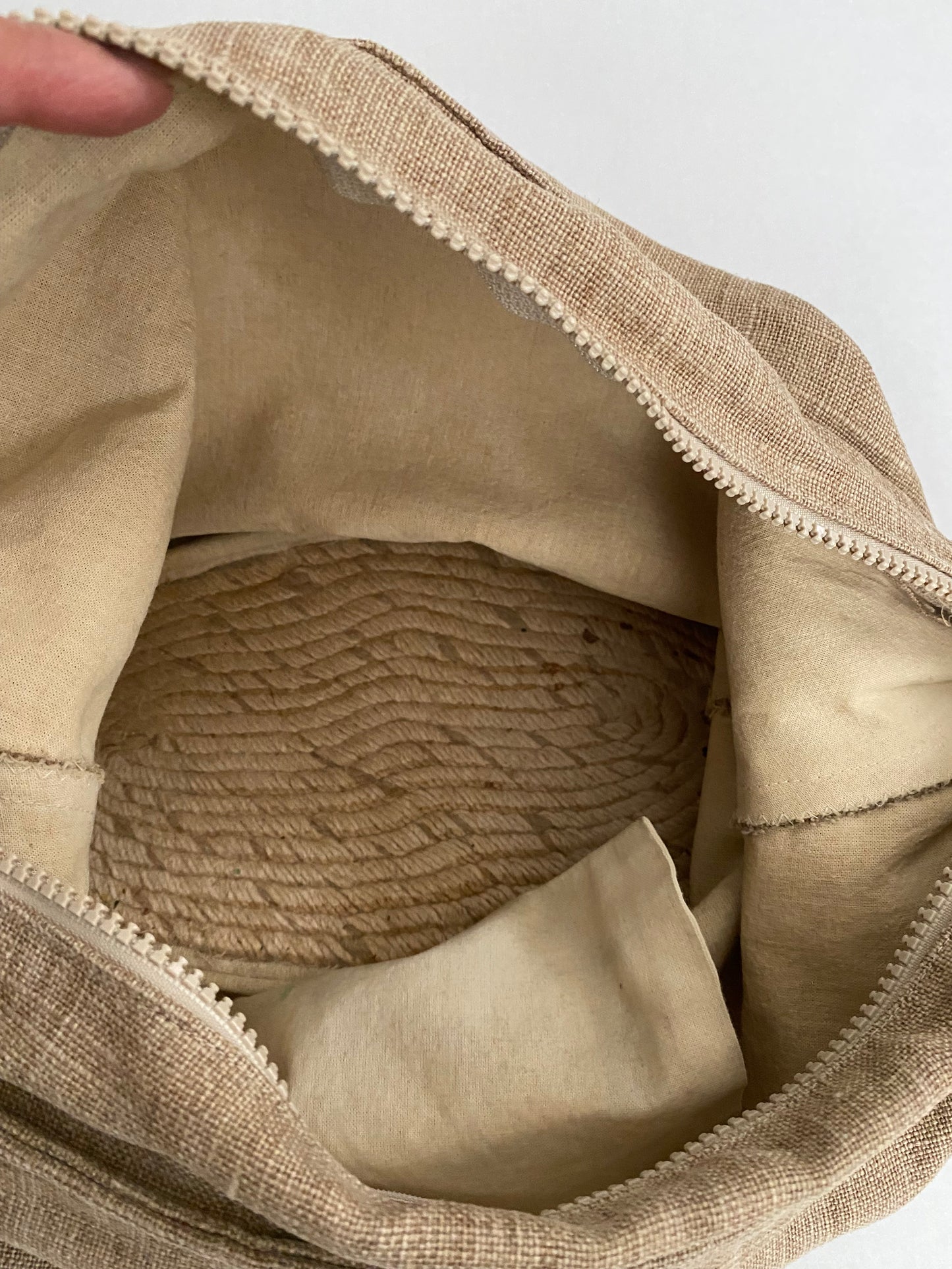 Andre Assous Linen Slouch Espadrille Bag