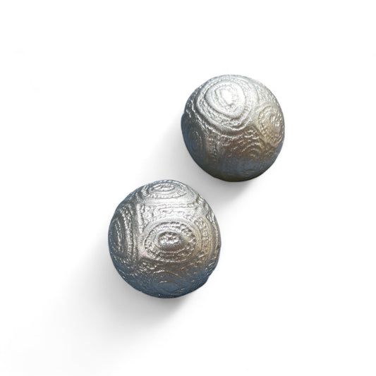 Silver Tone Demi Orb Clip On Earrings