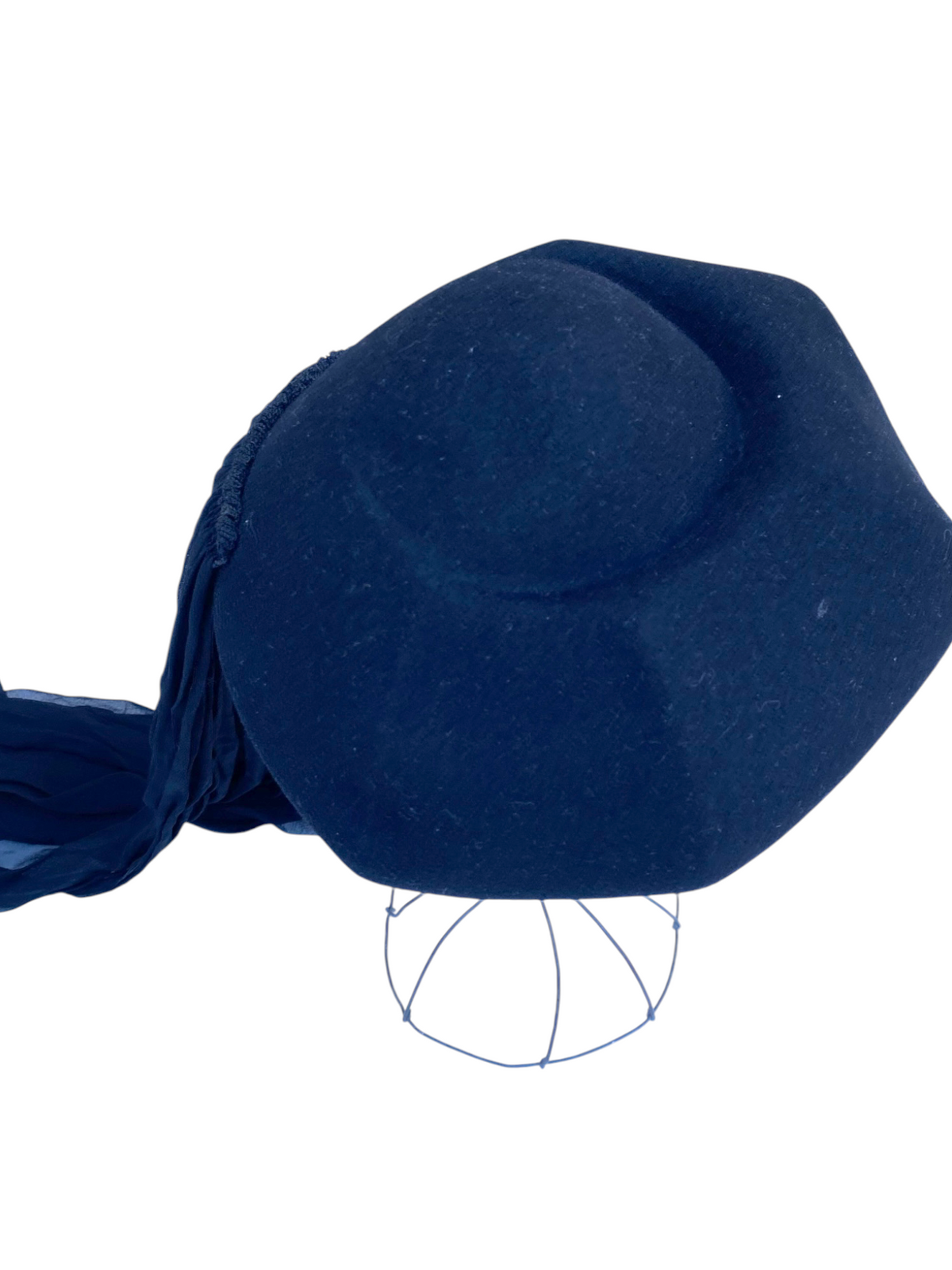 French Black Hat with Attached Panels