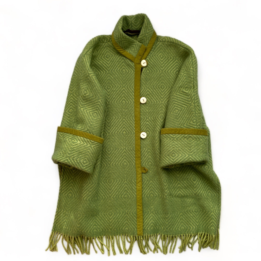 Aventura Green Blanket-Turned-Coat Coat