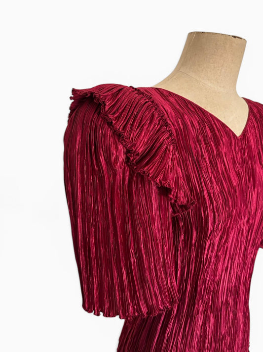 Mary McFadden Silk Pleated Top