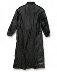 Winlit Black Leather Duster Coat