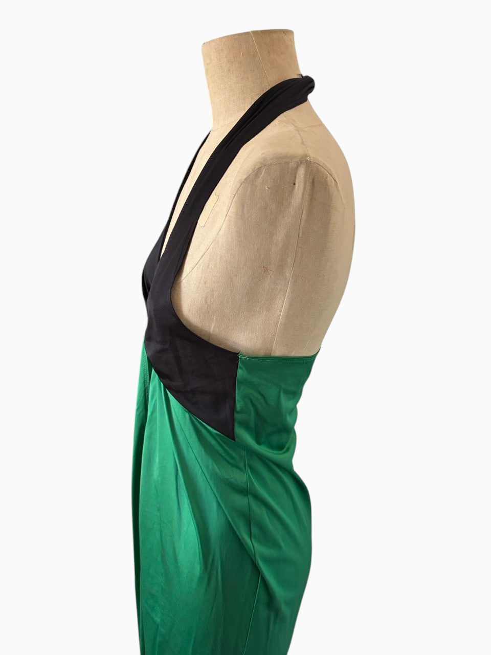 The Diana Ross Green Black Slip Dress