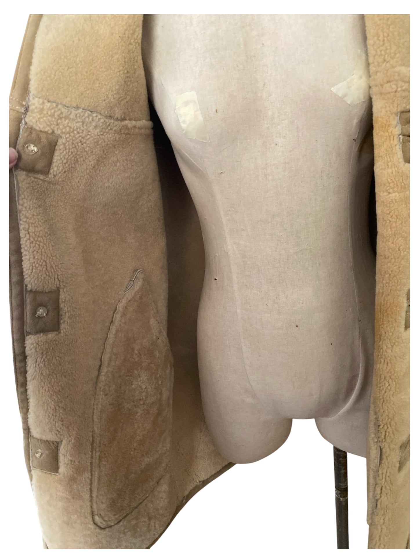 Abercrombie & Fitch Vintage Shearling Car Coat