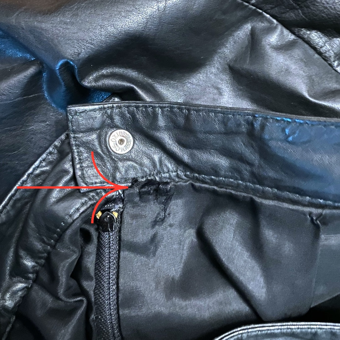 Leather Skirt with Snakeskin Front