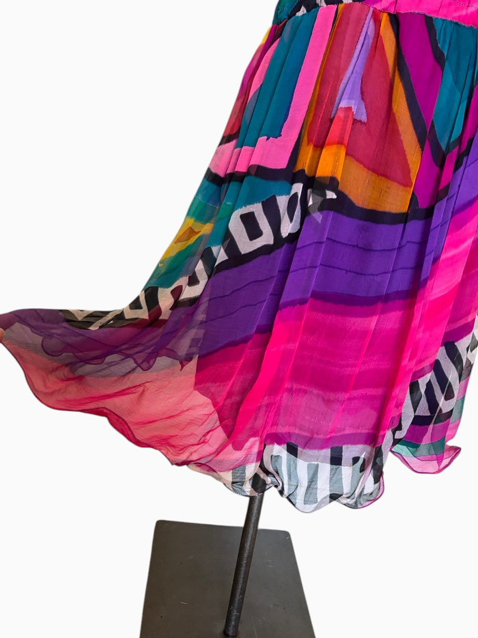 Multi Color Dress Beaded Dolman Sleeves