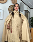 1960s Hensel Gucci Style Cape Trench Coat