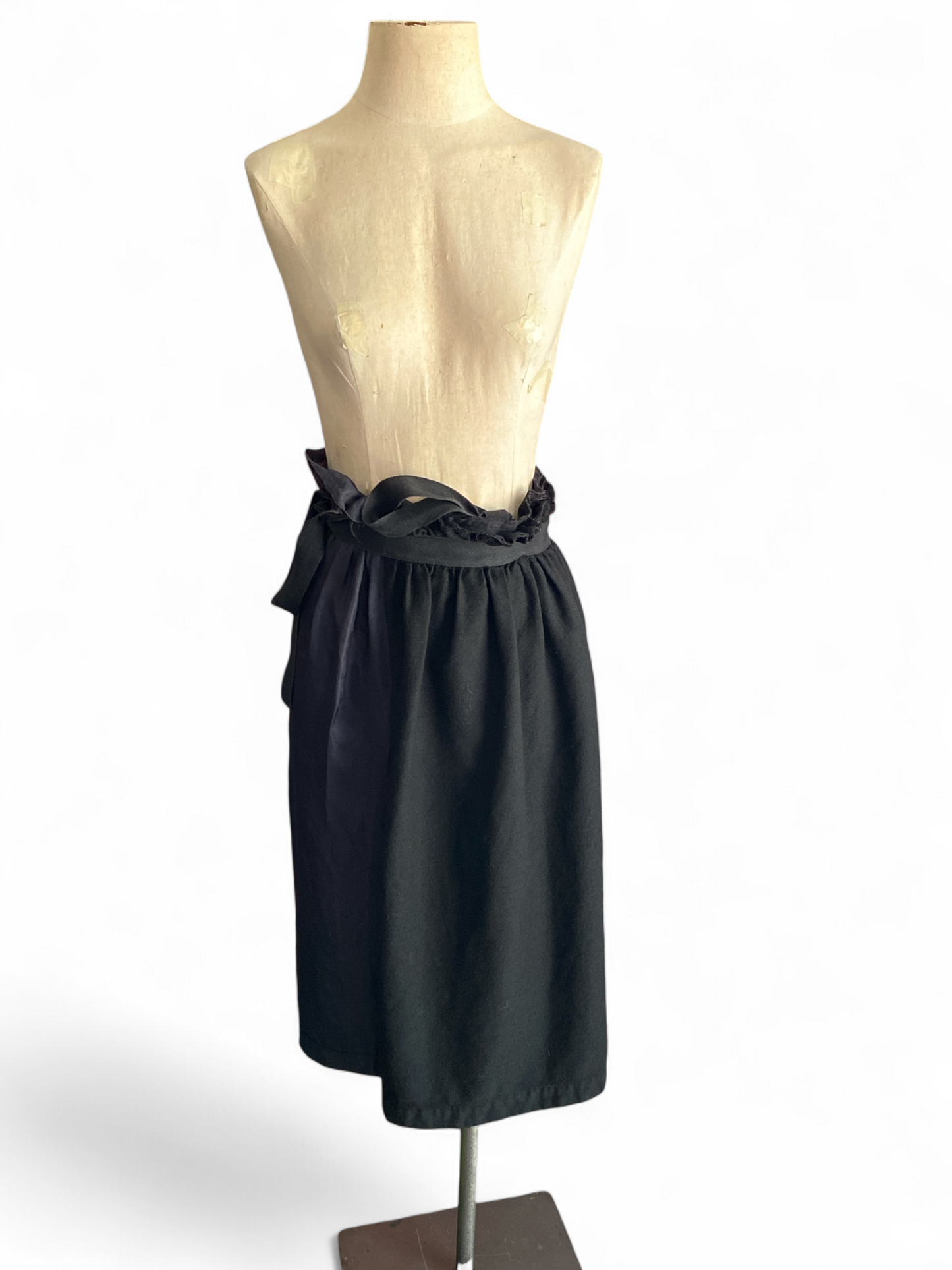 COMME des GARCON Tricot Black Wrap Skirt