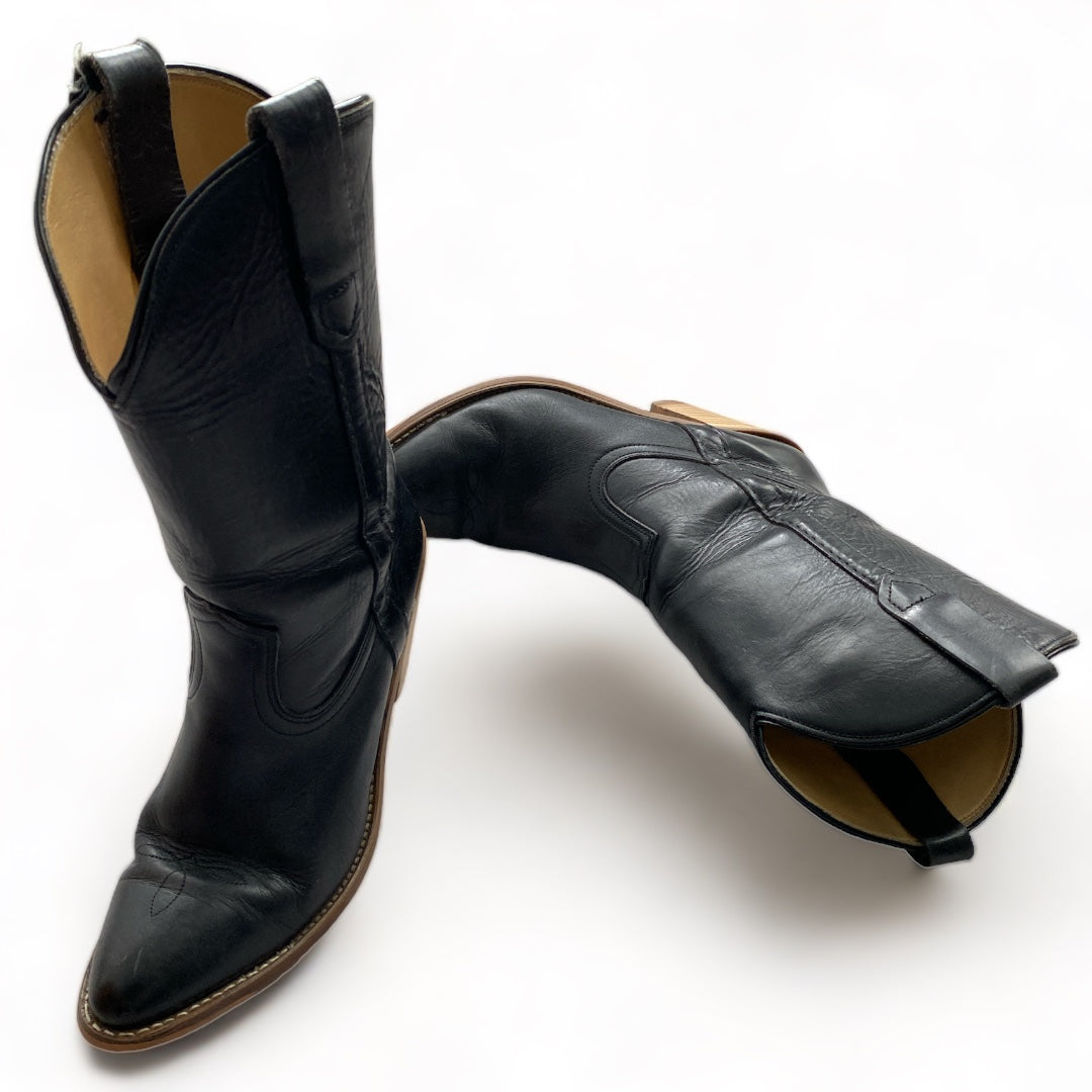 Black Western Boot with High Heel
