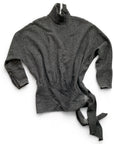 1970s Hiroko Koshino Gray Wool Drop Waist Sweater