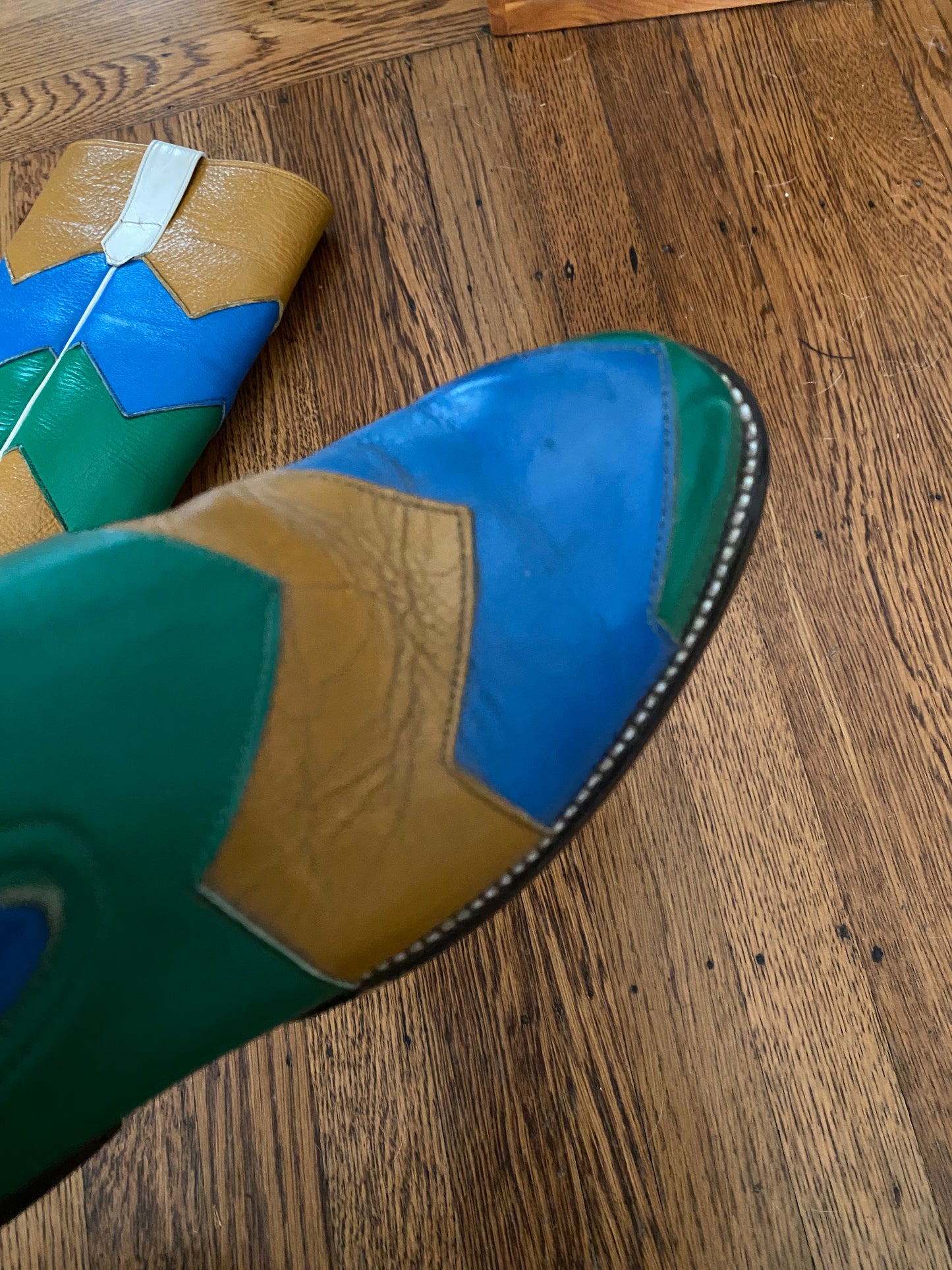 Multi-Color Chevron Riding Boots