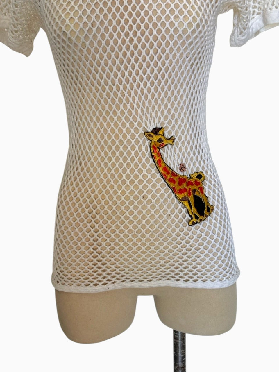 IAMWHATIAM x Norse Net Upcycled Mesh Tee with Giraffe Patch