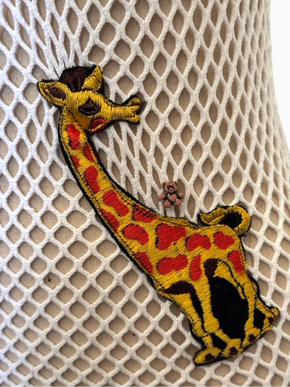 IAMWHATIAM x Norse Net Upcycled Mesh Tee with Giraffe Patch