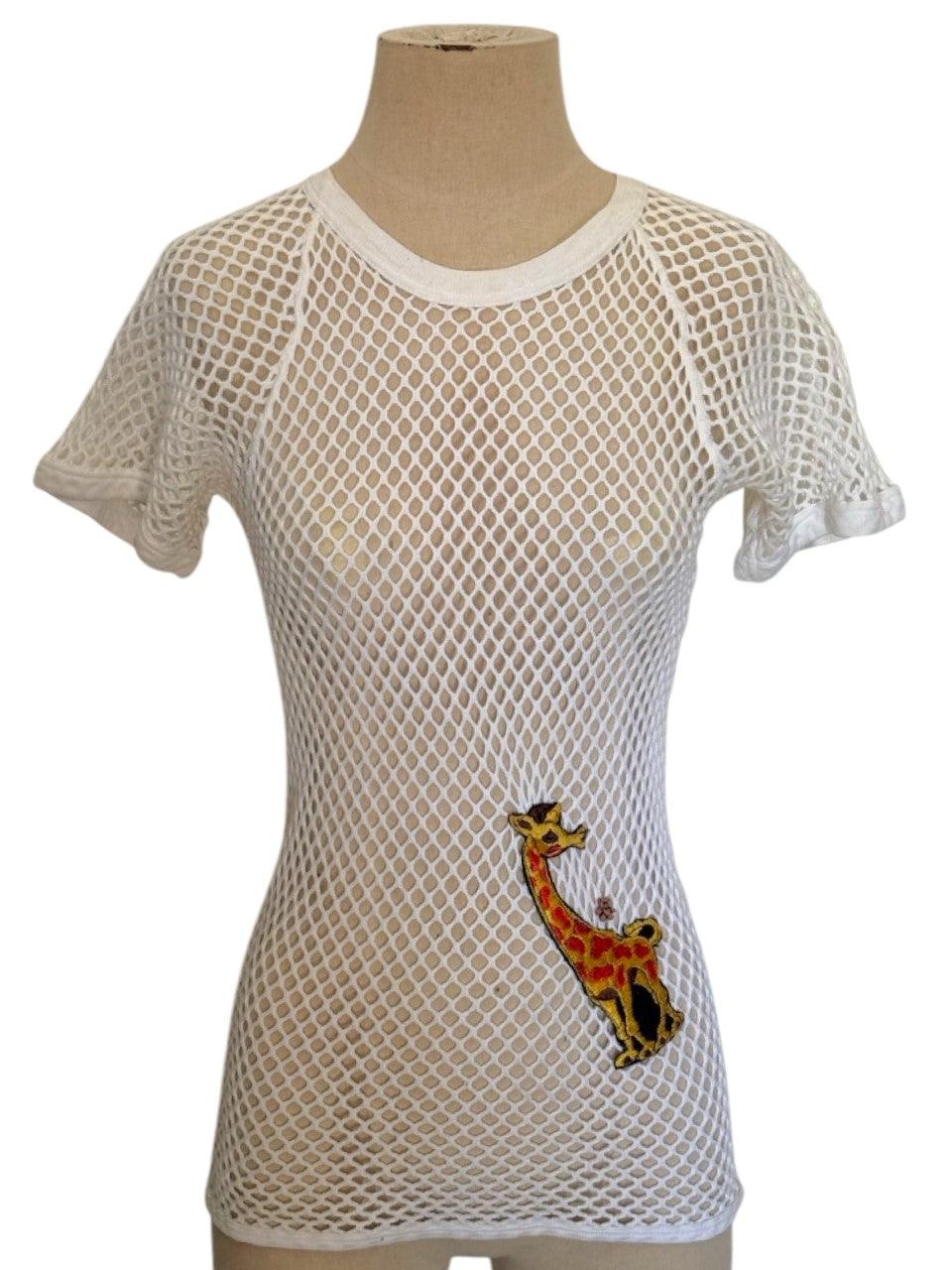 IAMWHATIAM x Norse Net Upcycled Mesh Tee with Giraffe Patch