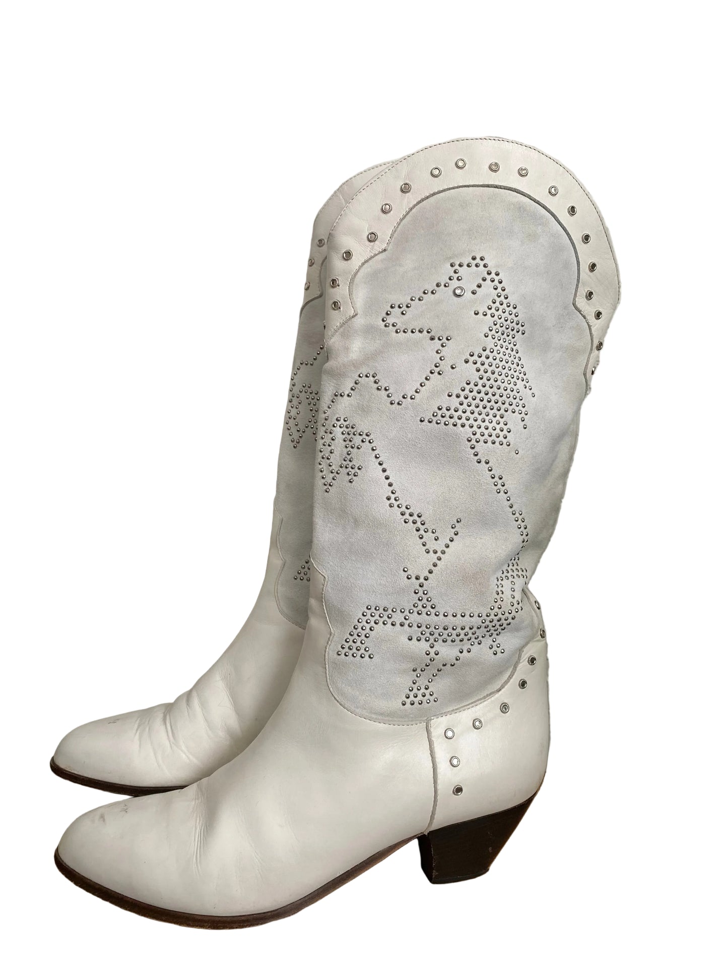White western boots rhinestone horse detail — close-up of embellishment on shaft