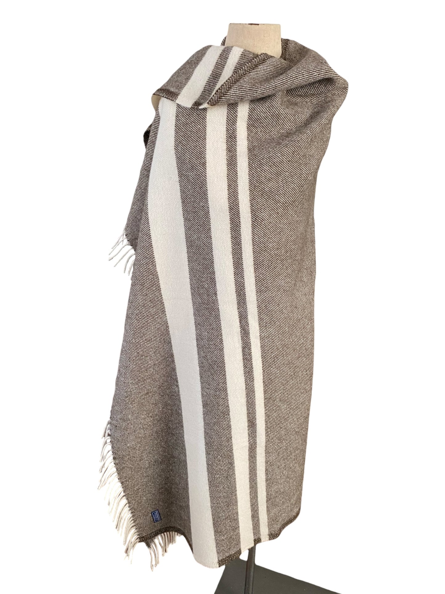 Faribault Wool Throw Blanket with Fringe
