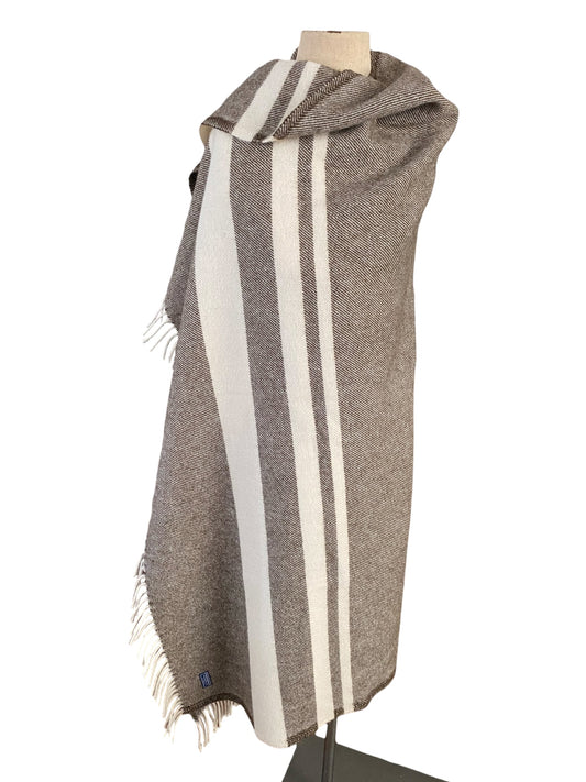 Faribault Wool Throw Blanket with Fringe