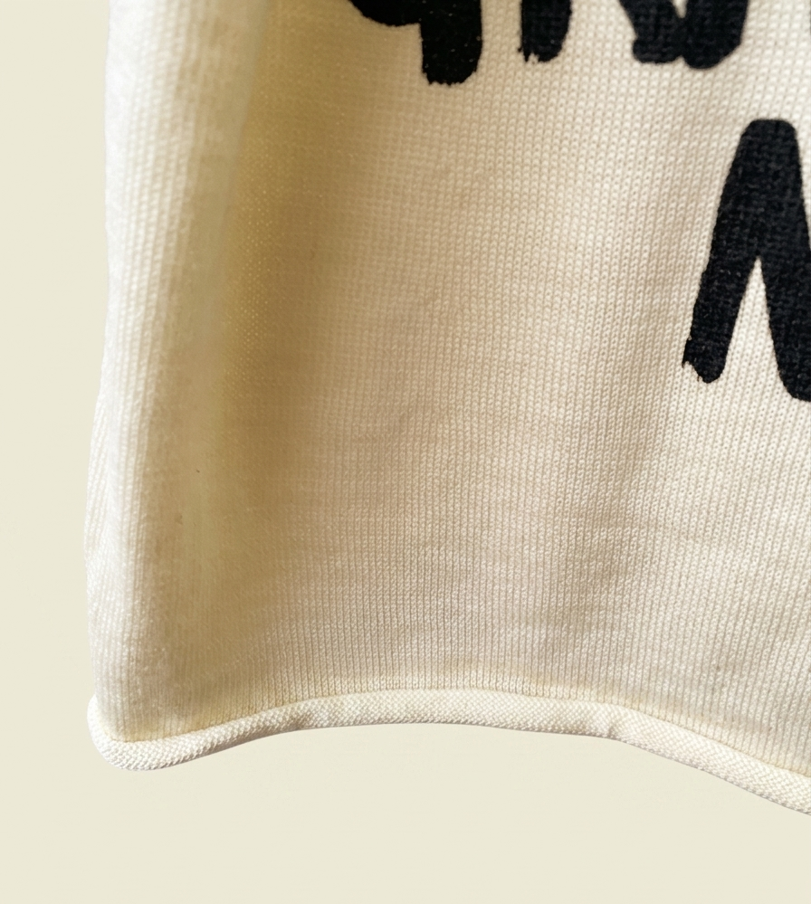COMME des GARÇONS Grace and Nature tank top — back view and fabric detail