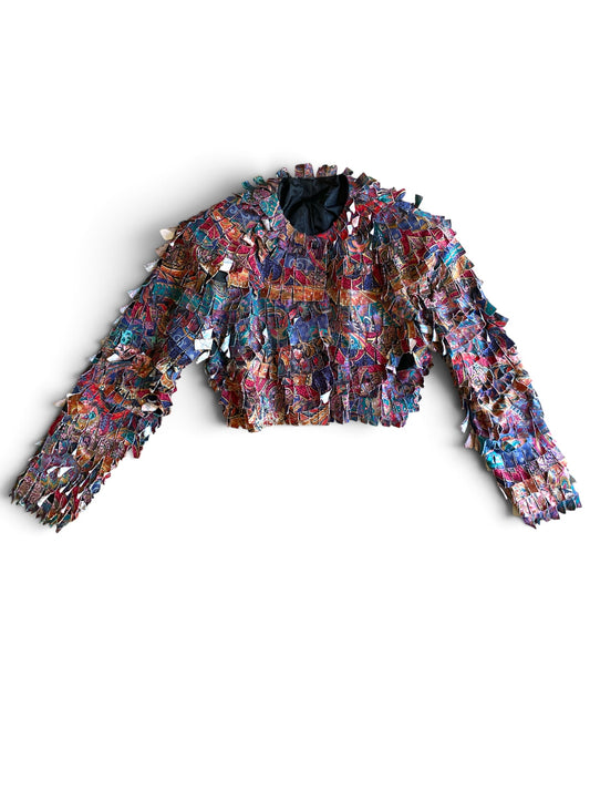 Cropped Fringe Jacket