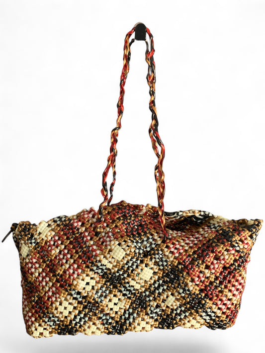 Upcycled Plastic Woven Basket Tote