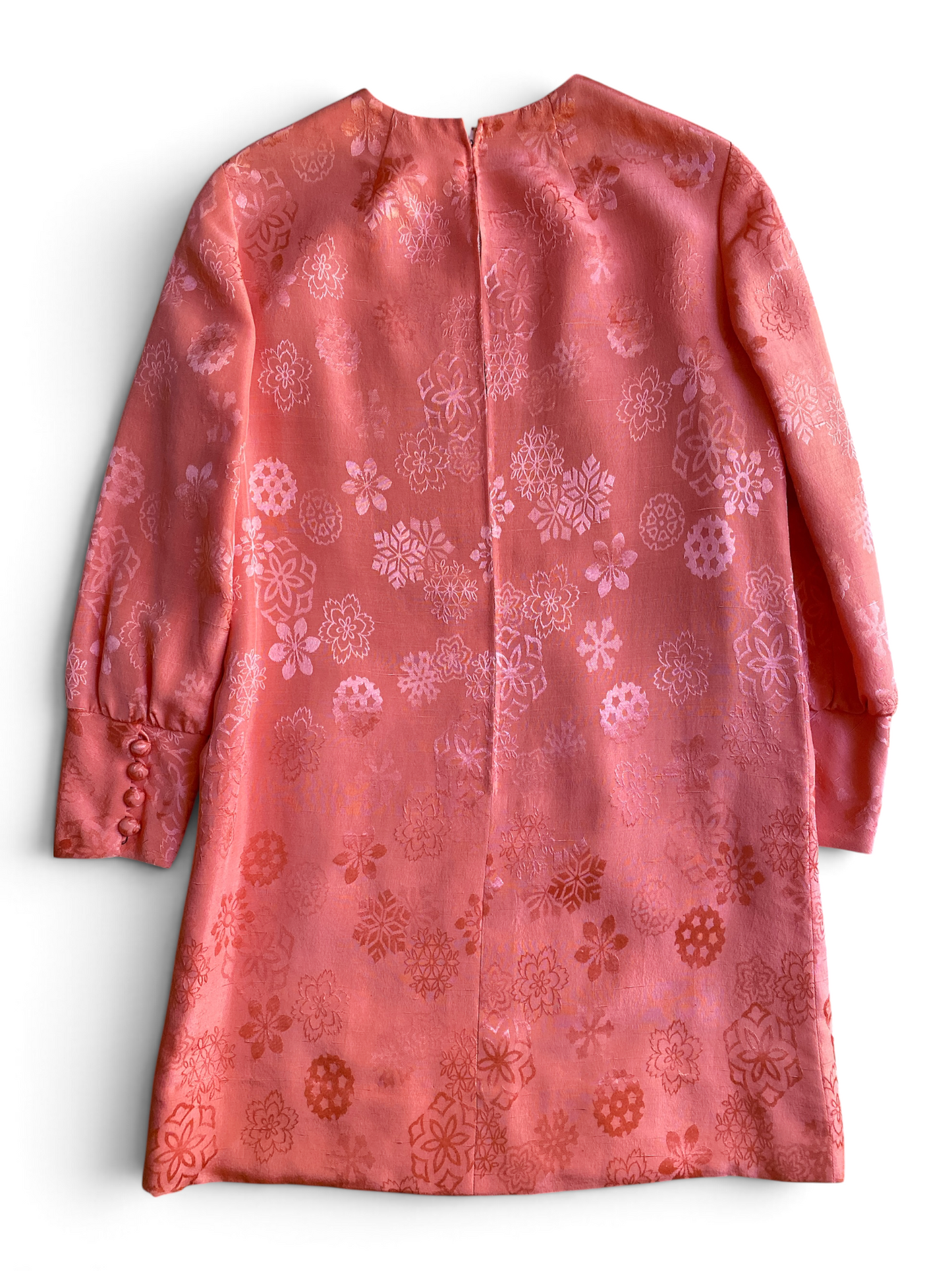 Dynasty Coral Silk Jacquard Tunic