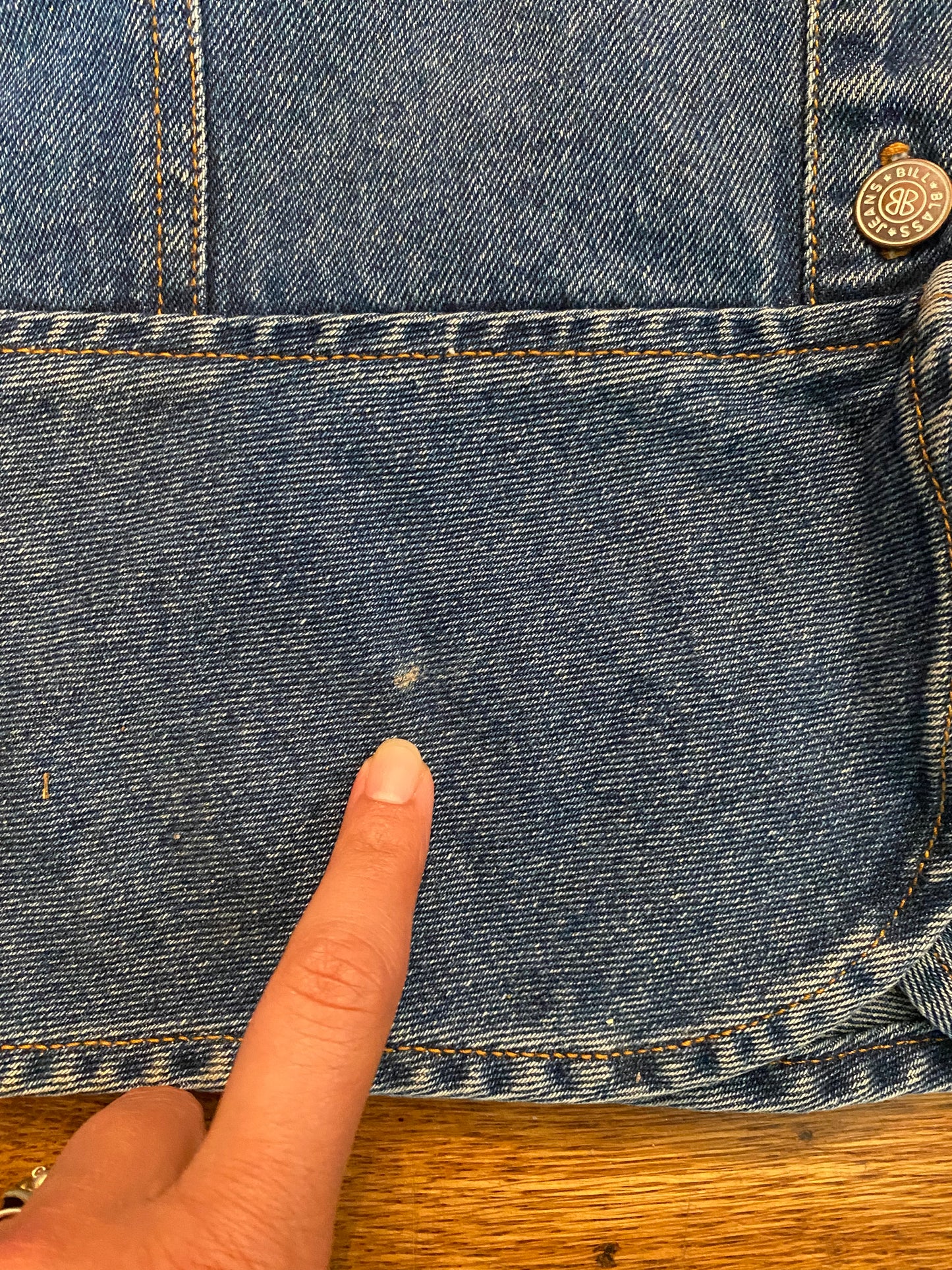 1980s Bill Blass Jeans Denim Jacket w Peplum