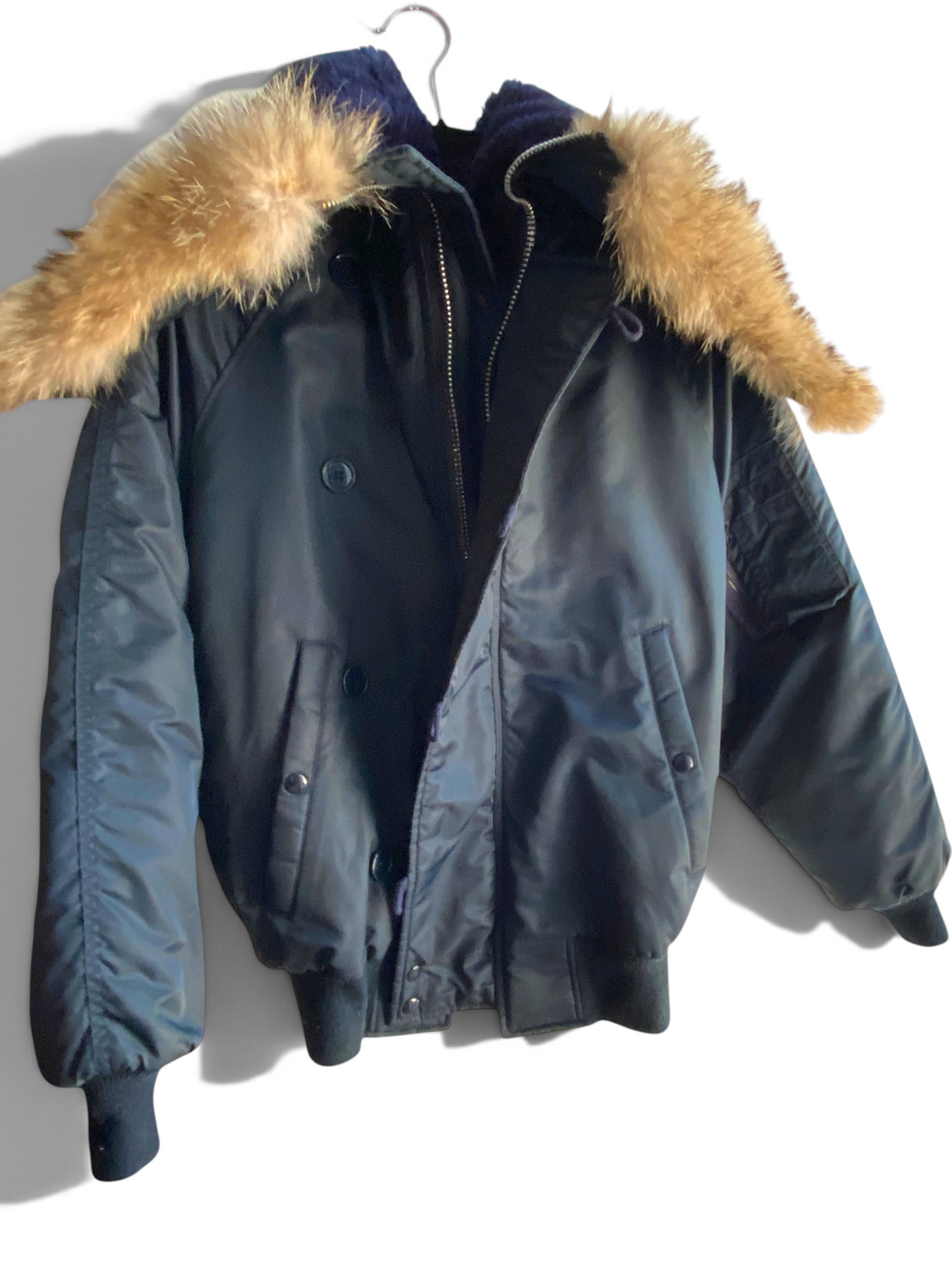 Spiewak Golden Fleece N-2B Flight Jacket with Fox Fur Hood Trim