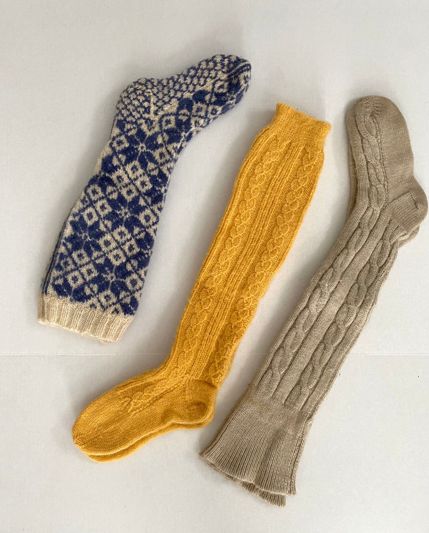 Hand Knit Wool Long Socks