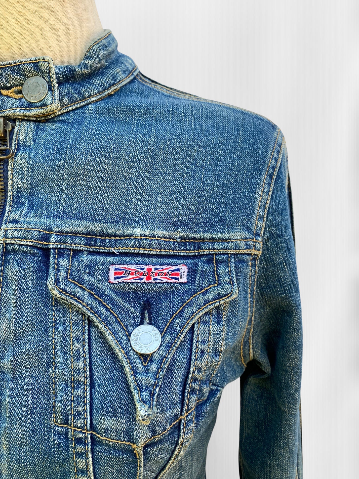 2005 Hudson Jeans Denim Fitted Jacket