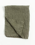 Stone Washed Linen Tea Towel - Sage