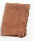 Stone Washed Linen Tea Towel - Terracotta