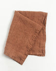 Stone Washed Linen Tea Towel - Terracotta