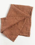 Stone Washed Linen Tea Towel - Terracotta