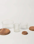 Fluted Glass Storage Jars - set of 3