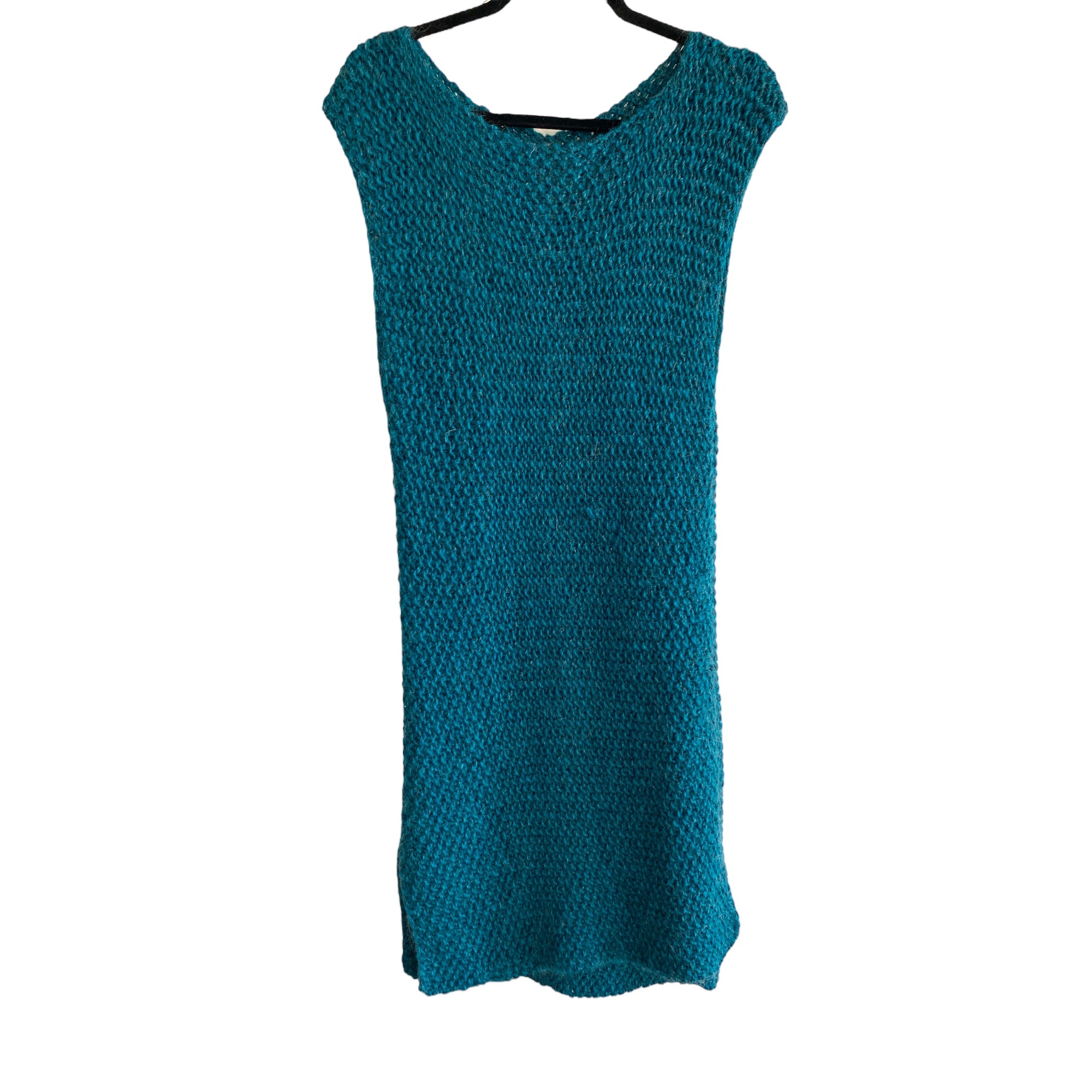 Aquamarine Hand Knit Sheath Dress