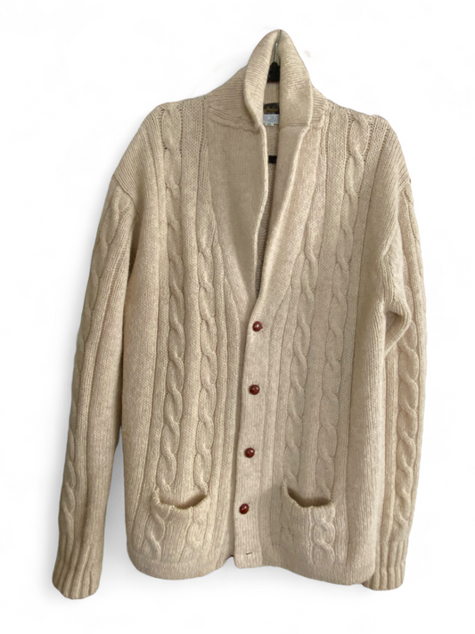 Vintage 70s/80s Grodins Wool Cable Knit Cardigan