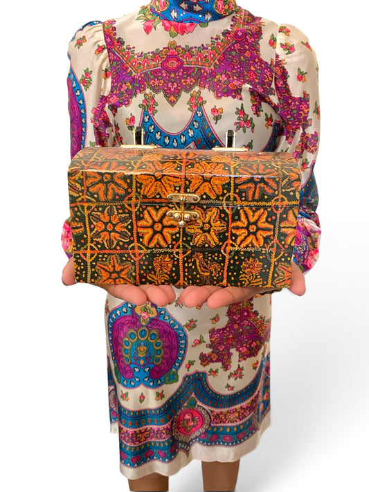 60s Printed Box Purse